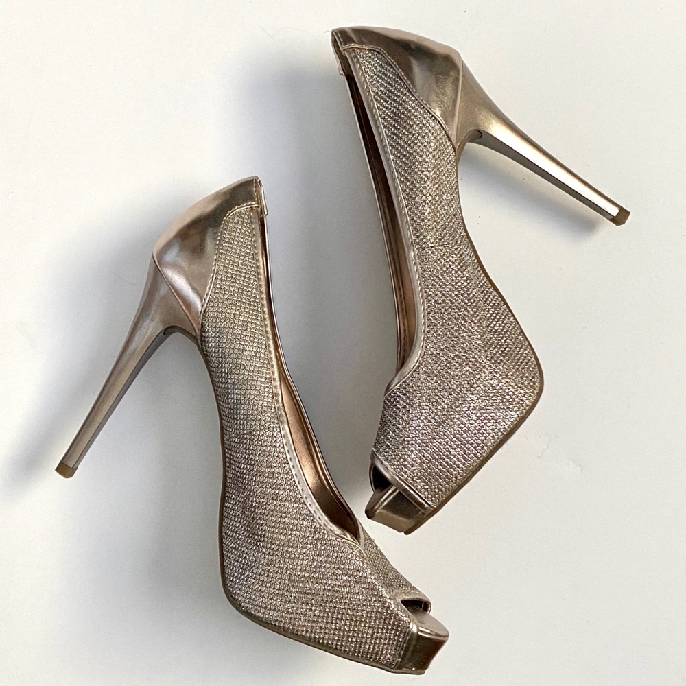 Guess Open Toe Platform Heels